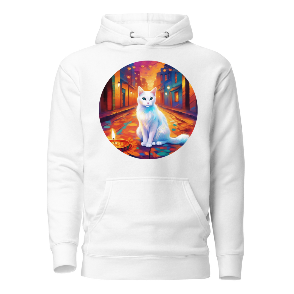 PugMug Custom White Companion Cat Hoodie