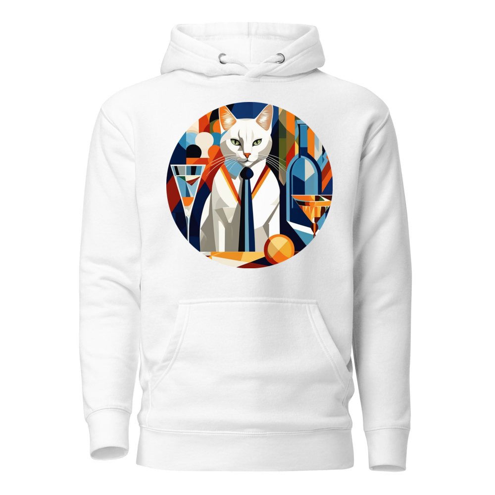 PugMug Custom White Companion Cat Hoodie