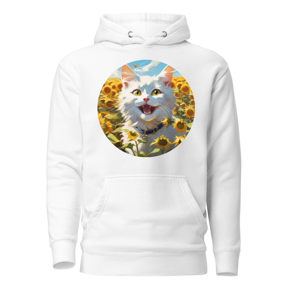 PugMug Custom White Companion Cat Hoodie