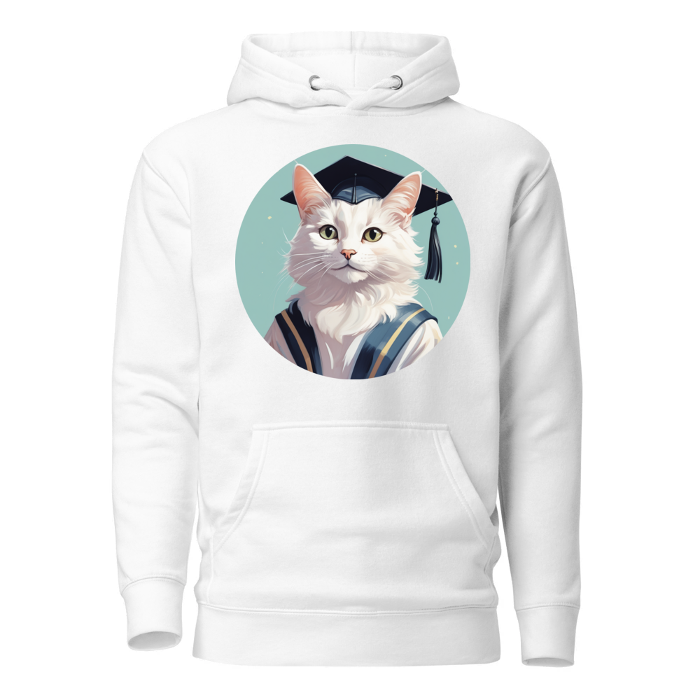 PugMug Custom White Companion Cat Hoodie