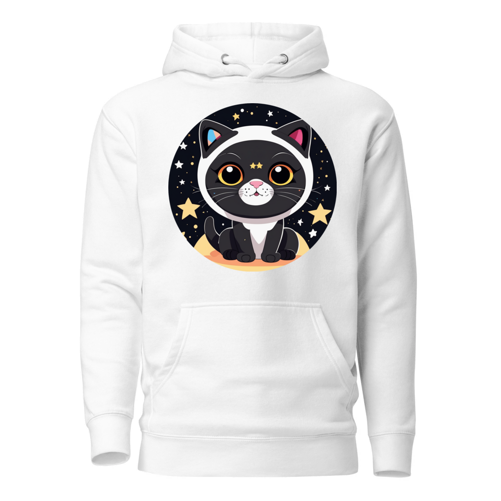 PugMug Custom Black Scottish Fold Cat Hoodie