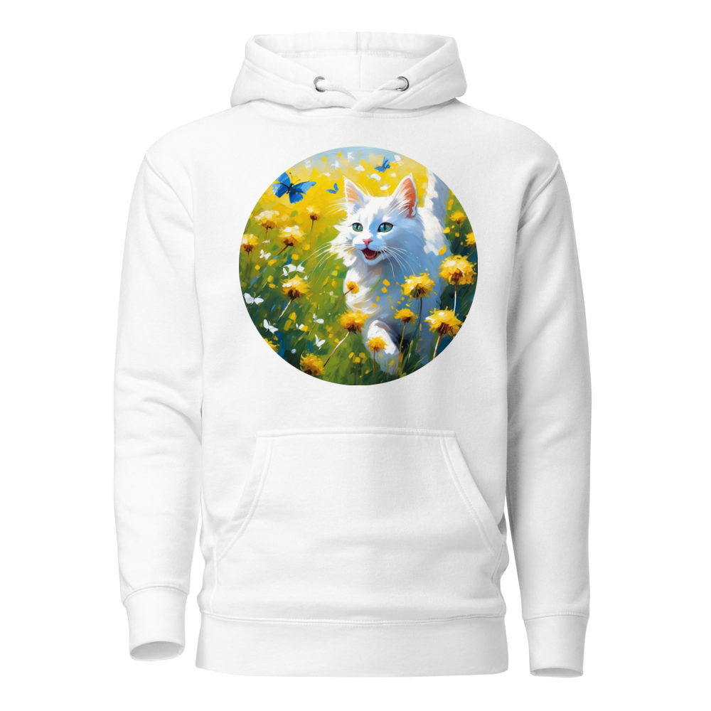 PugMug Custom White Companion Cat Hoodie