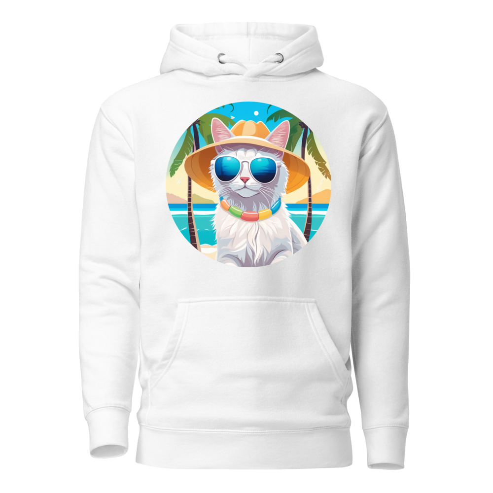 PugMug Custom White Companion Cat Hoodie