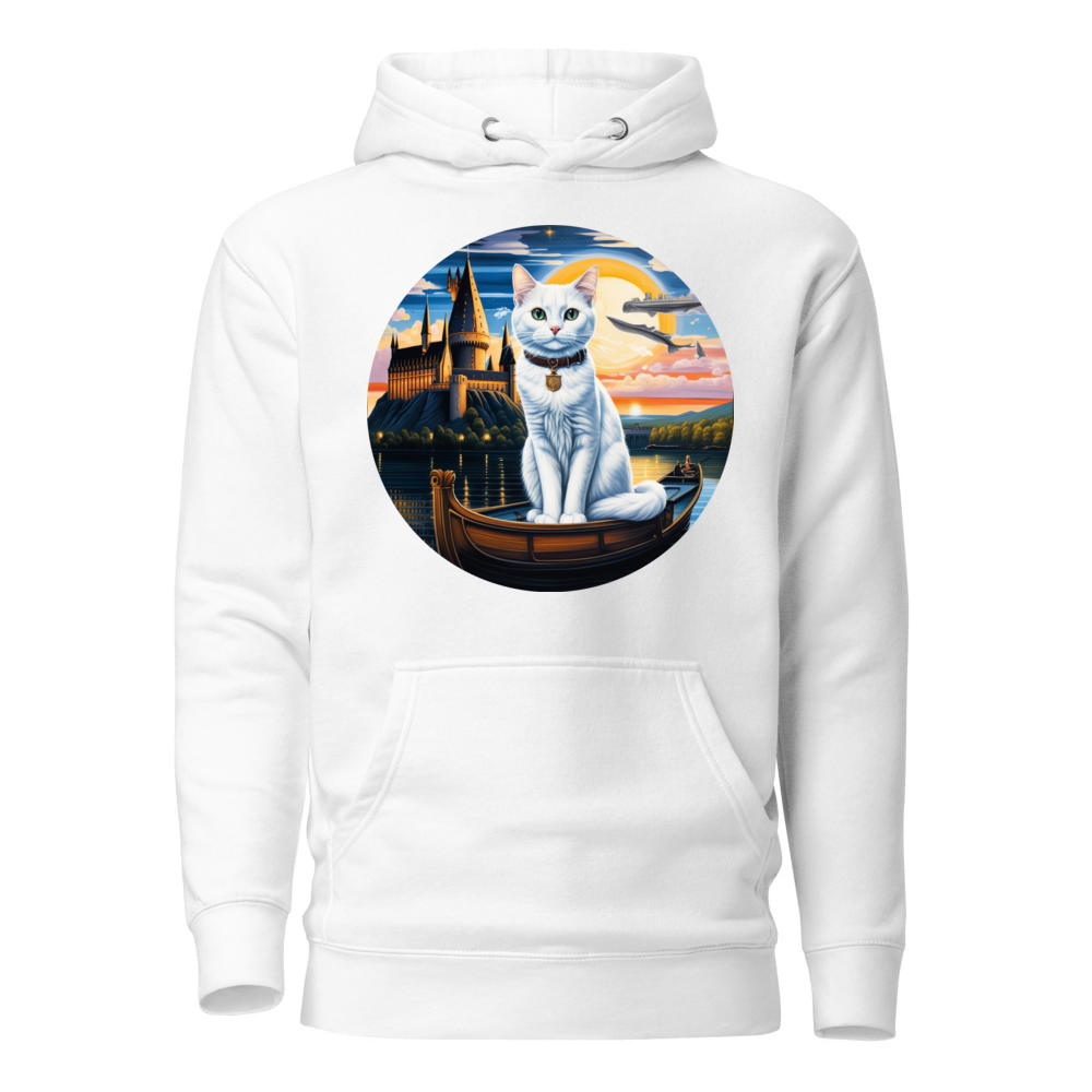 PugMug Custom White Companion Cat Hoodie