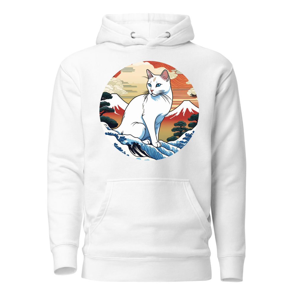 PugMug Custom White Companion Cat Hoodie