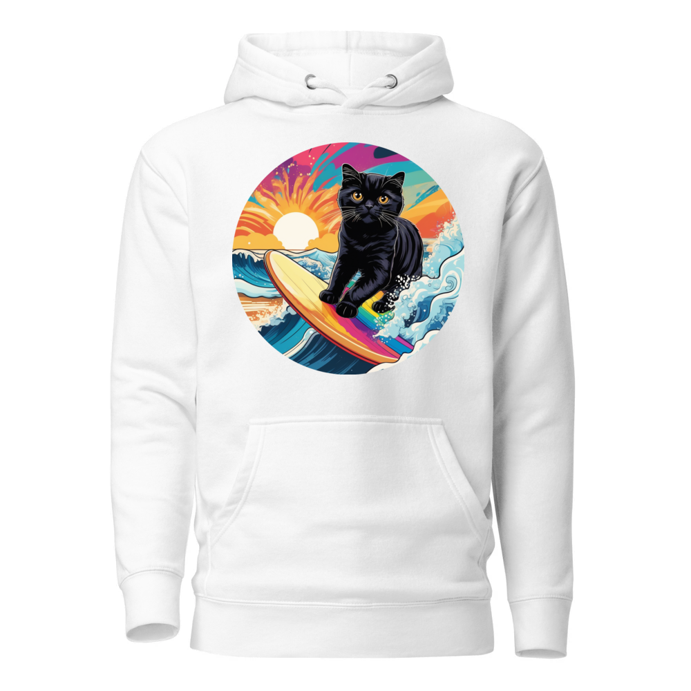 PugMug Custom Black Scottish Fold Cat Hoodie