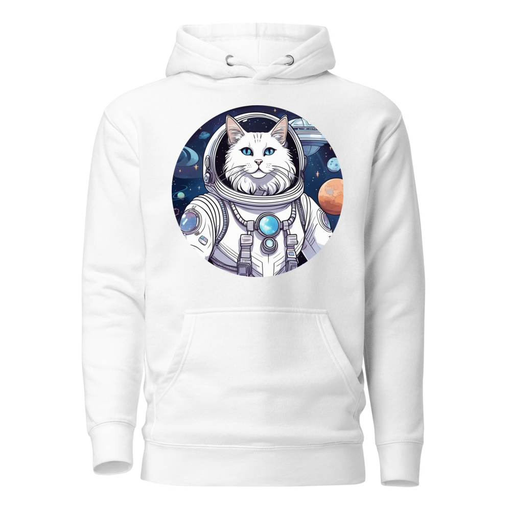 PugMug Custom White Companion Cat Hoodie