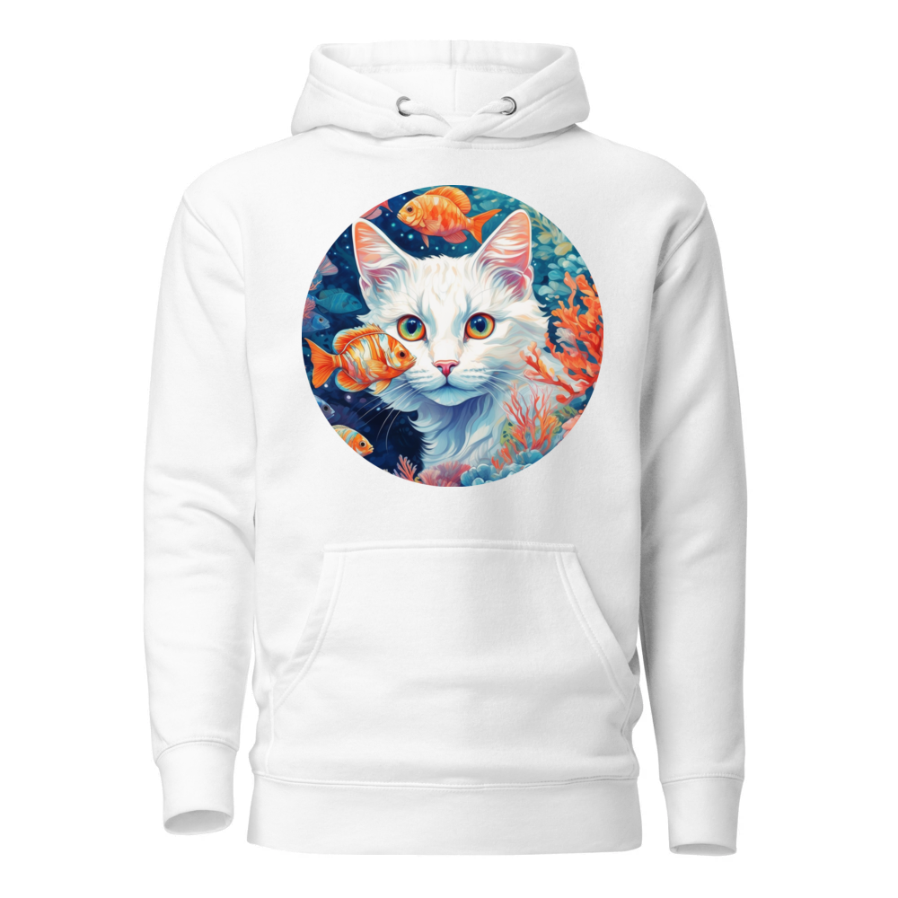 PugMug Custom White Companion Cat Hoodie