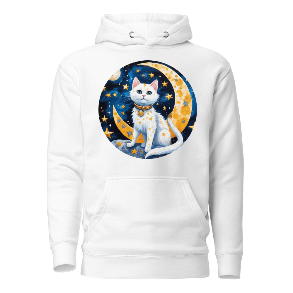 PugMug Custom White Companion Cat Hoodie