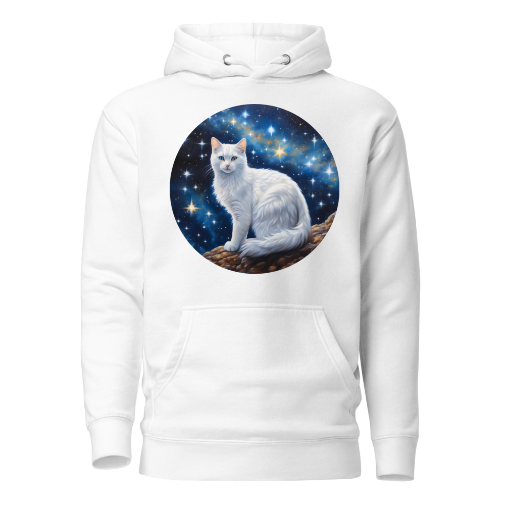 PugMug Custom White Companion Cat Hoodie
