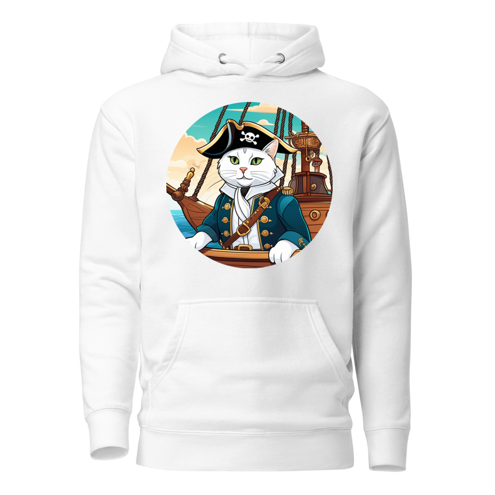 PugMug Custom White Companion Cat Hoodie