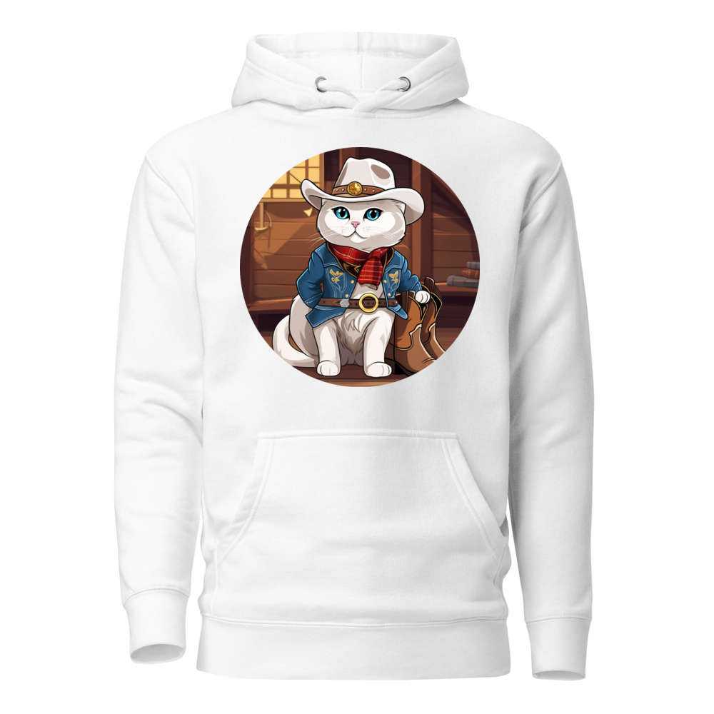 PugMug Custom White Scottish Fold Cat Hoodie
