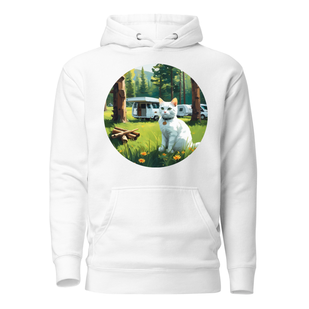 PugMug Custom White Companion Cat Hoodie