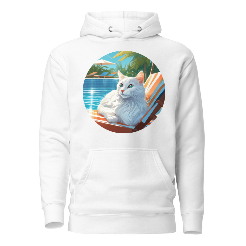 PugMug Custom White Companion Cat Hoodie