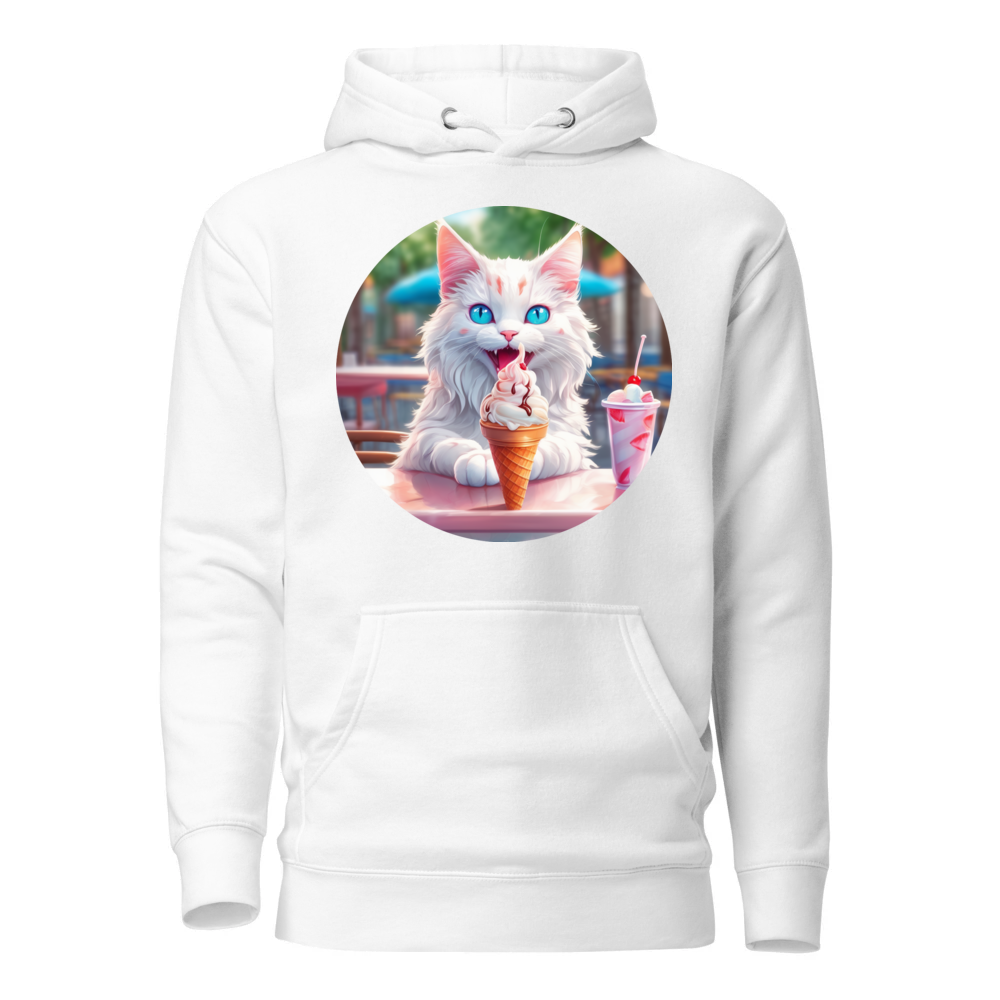 PugMug Custom White Companion Cat Hoodie