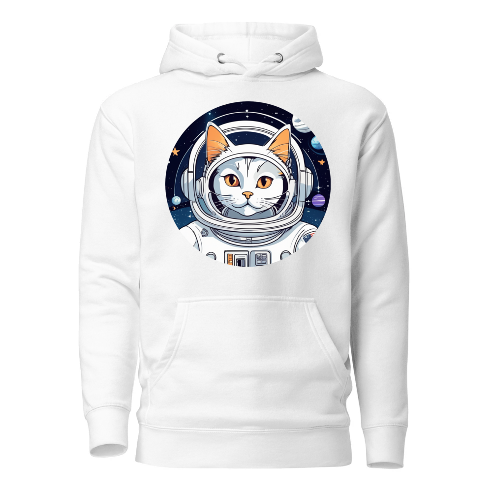 PugMug Custom White Companion Cat Hoodie