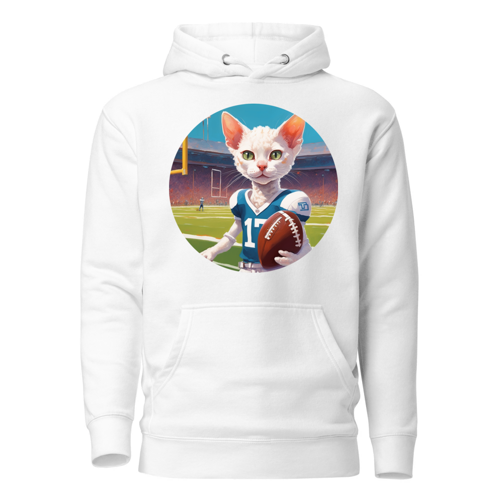 PugMug Custom White Devon Rex Cat Hoodie