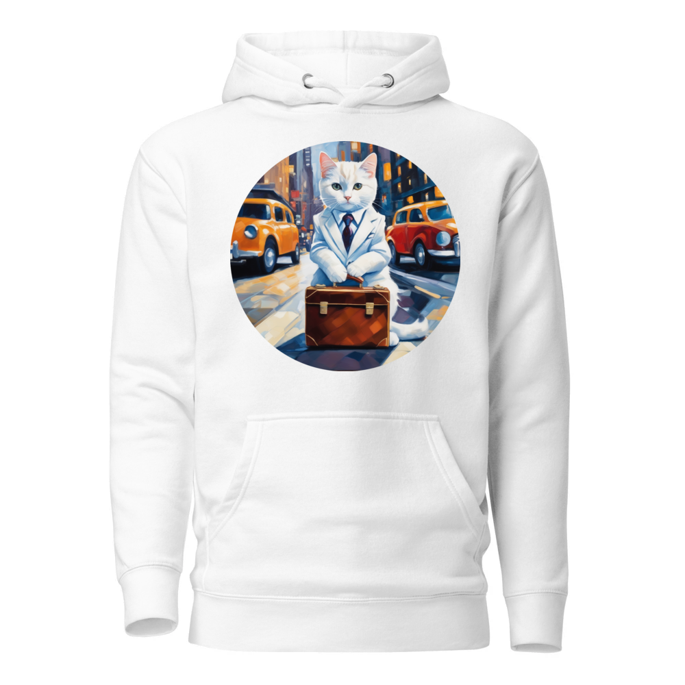 PugMug Custom White Companion Cat Hoodie