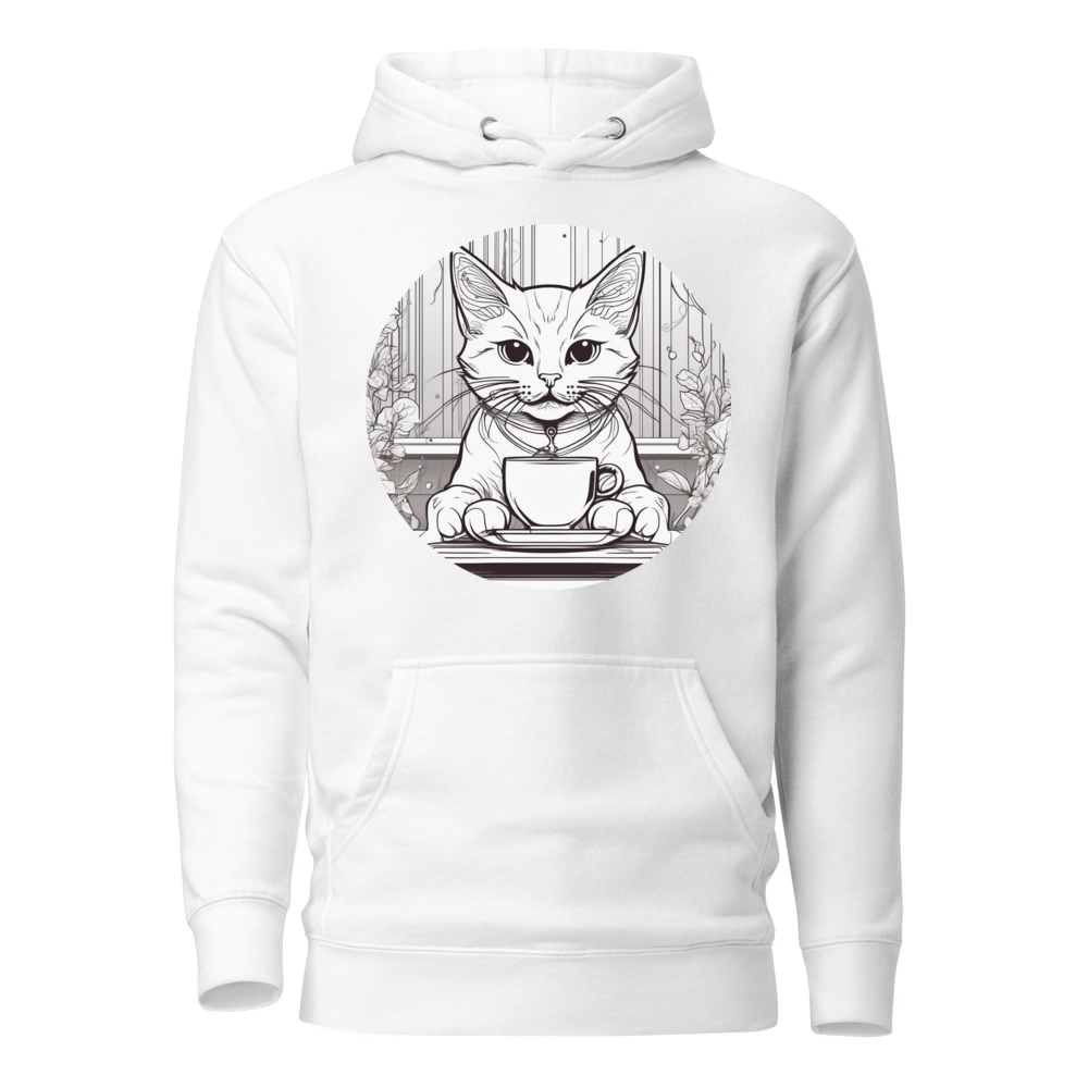 PugMug Custom White Companion Cat Hoodie