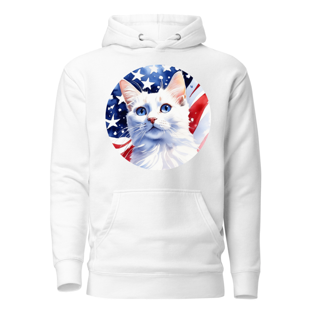 PugMug Custom White Companion Cat Hoodie