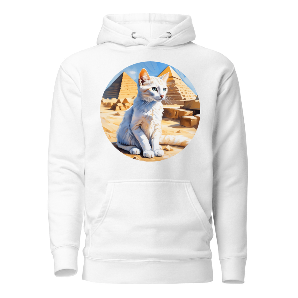 PugMug Custom White Companion Cat Hoodie
