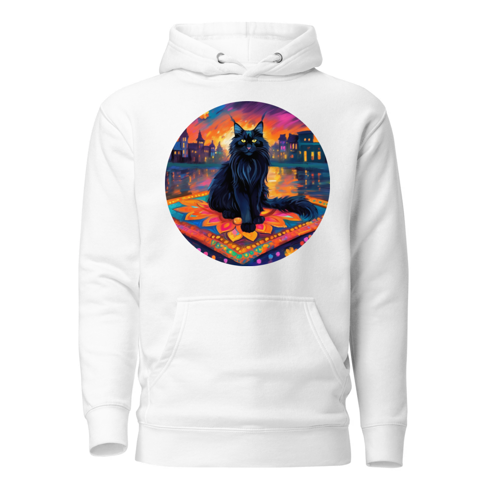 PugMug Custom Black Maine Coon Cat Hoodie