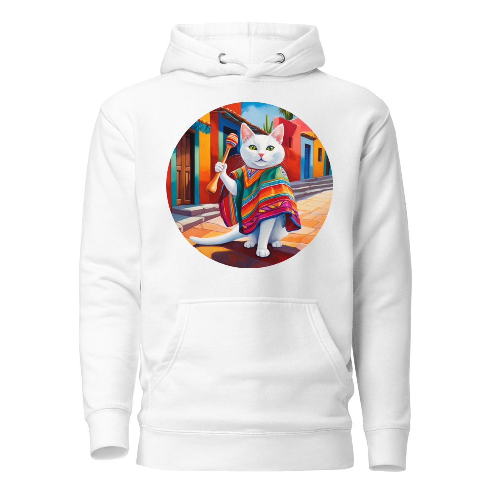 PugMug Custom White Companion Cat Hoodie
