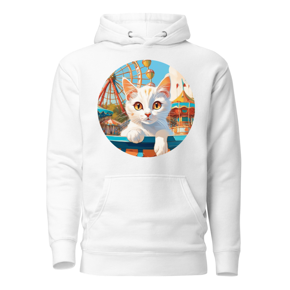 PugMug Custom White Companion Cat Hoodie