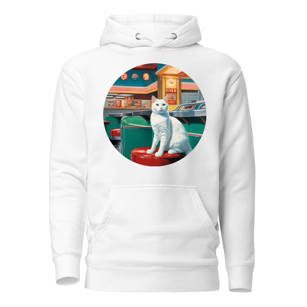 PugMug Custom White Companion Cat Hoodie