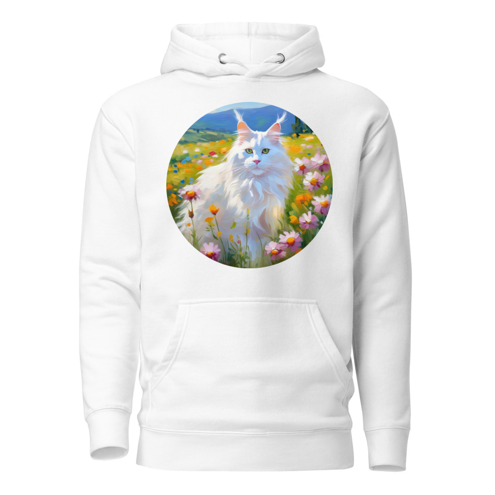 PugMug Custom White Maine Coon Cat Hoodie