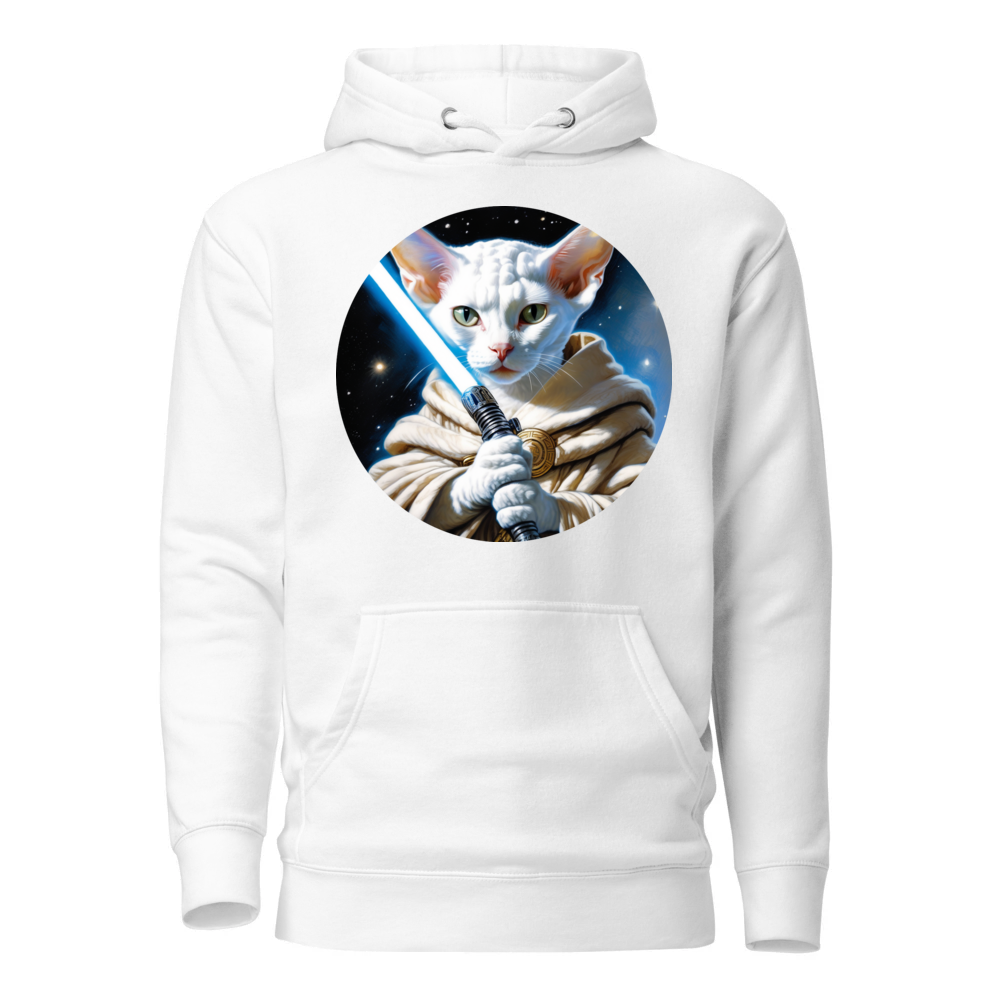 PugMug Custom White Devon Rex Cat Hoodie