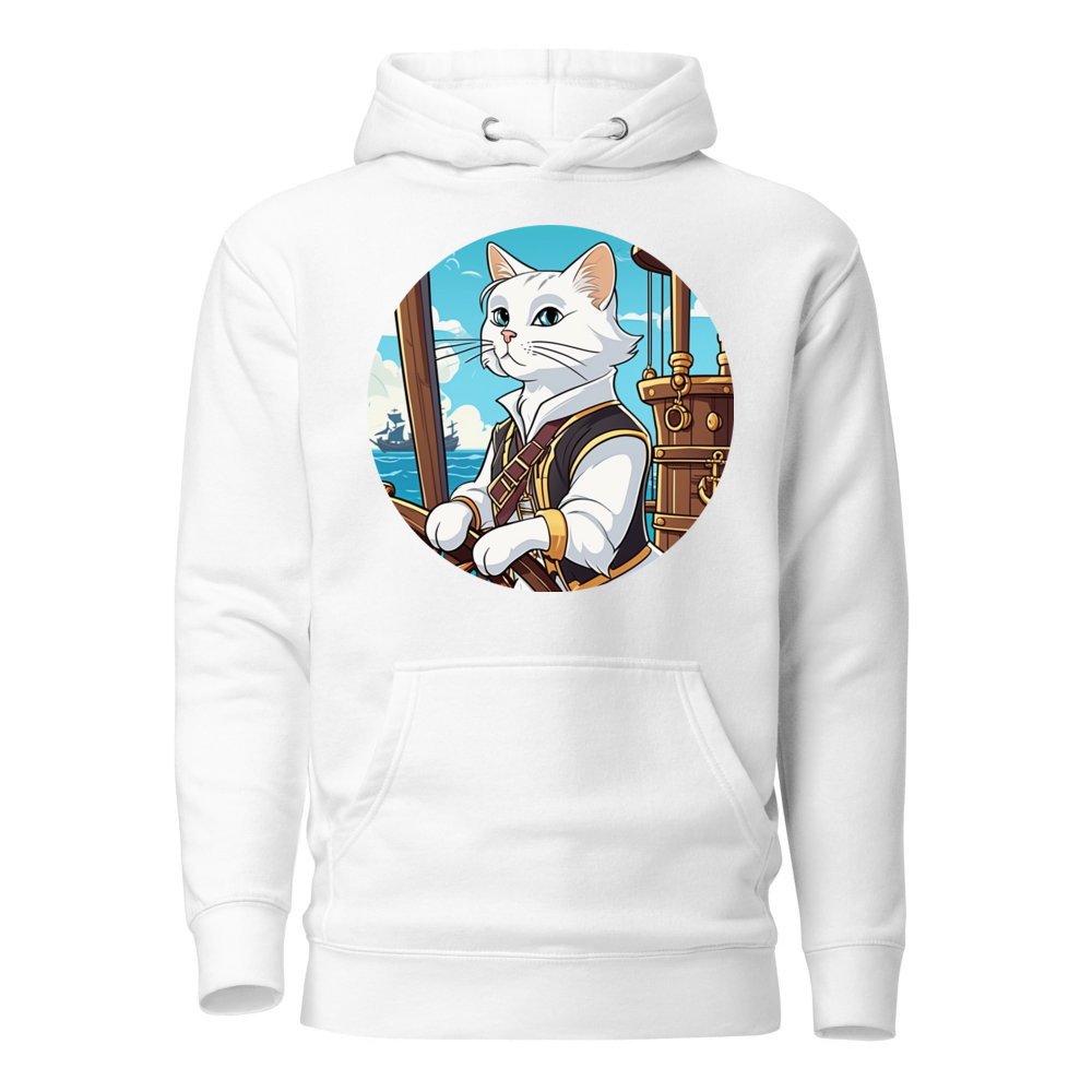 PugMug Custom White Companion Cat Hoodie
