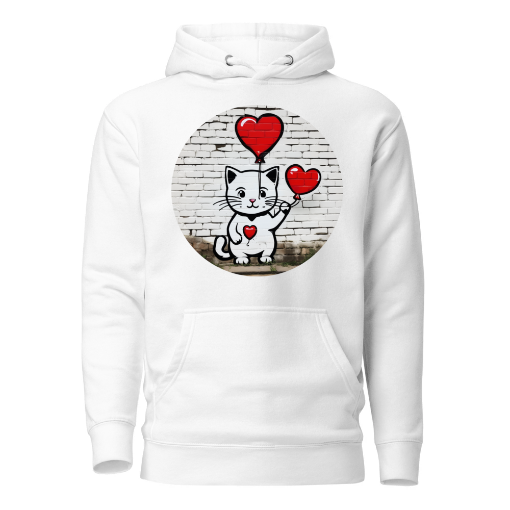 PugMug Custom White Companion Cat Hoodie