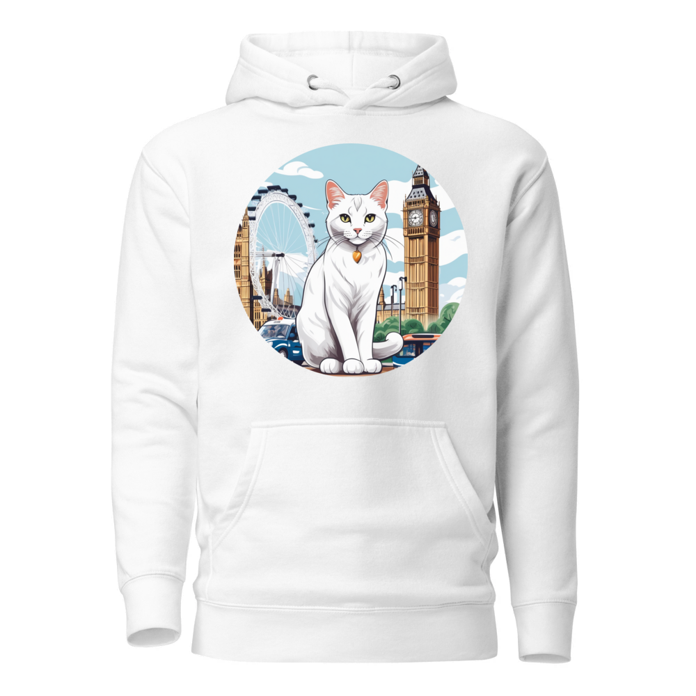 PugMug Custom White Companion Cat Hoodie