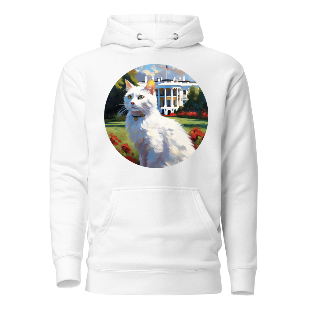 PugMug Custom White Companion Cat Hoodie
