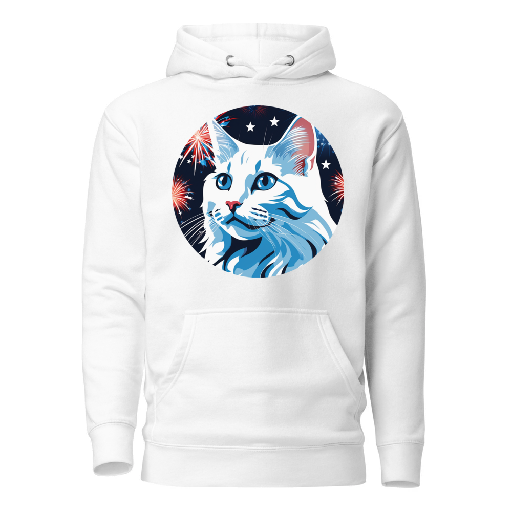 PugMug Custom White Companion Cat Hoodie