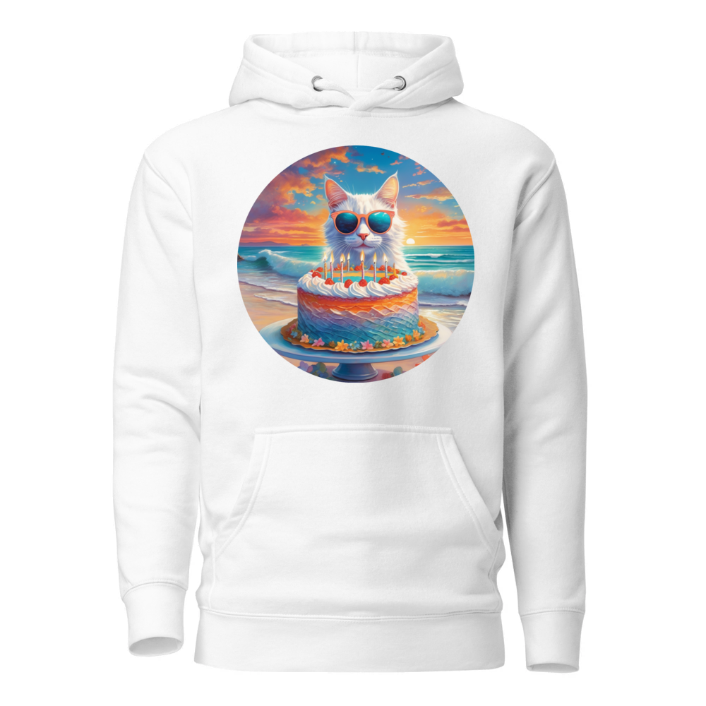 PugMug Custom White Companion Cat Hoodie