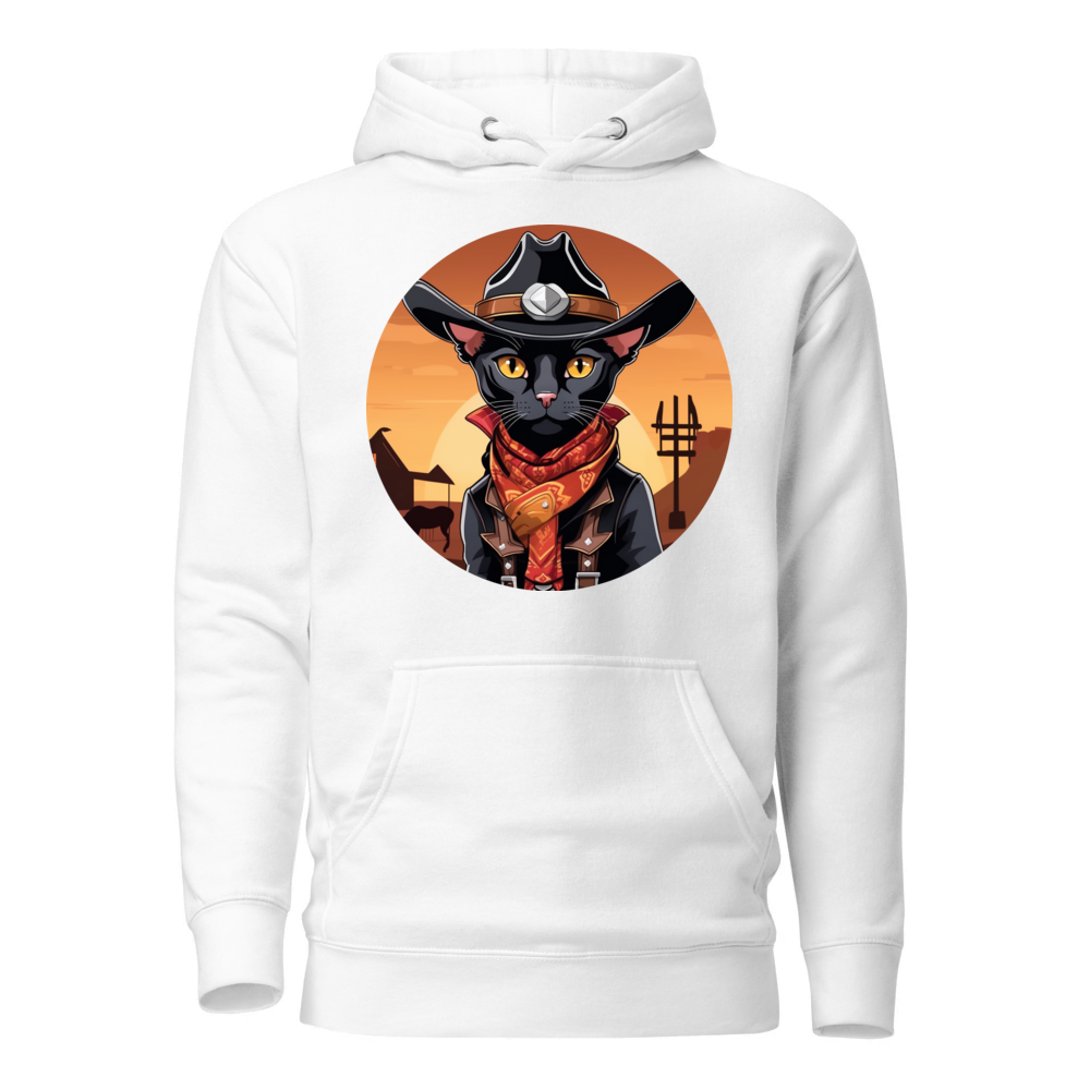 PugMug Custom Black Devon Rex Cat Hoodie