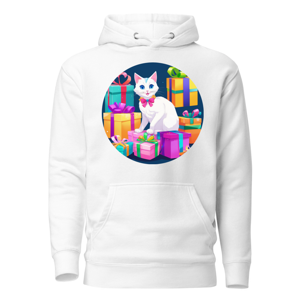 PugMug Custom White Companion Cat Hoodie