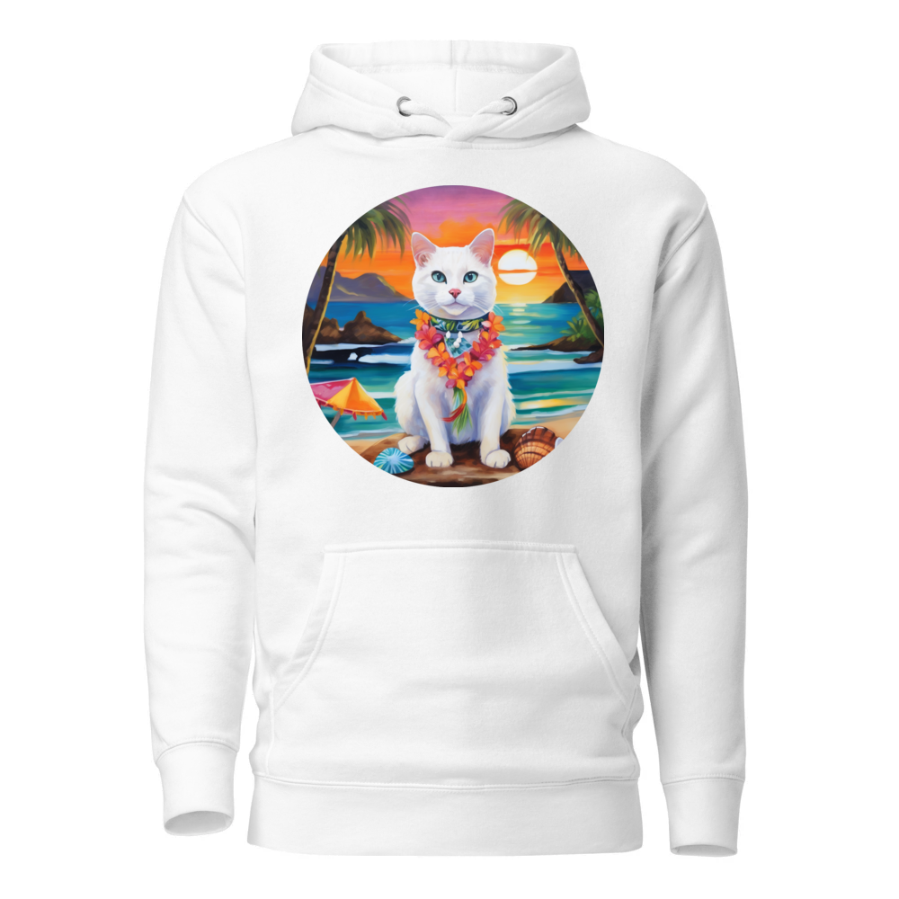PugMug Custom White Companion Cat Hoodie