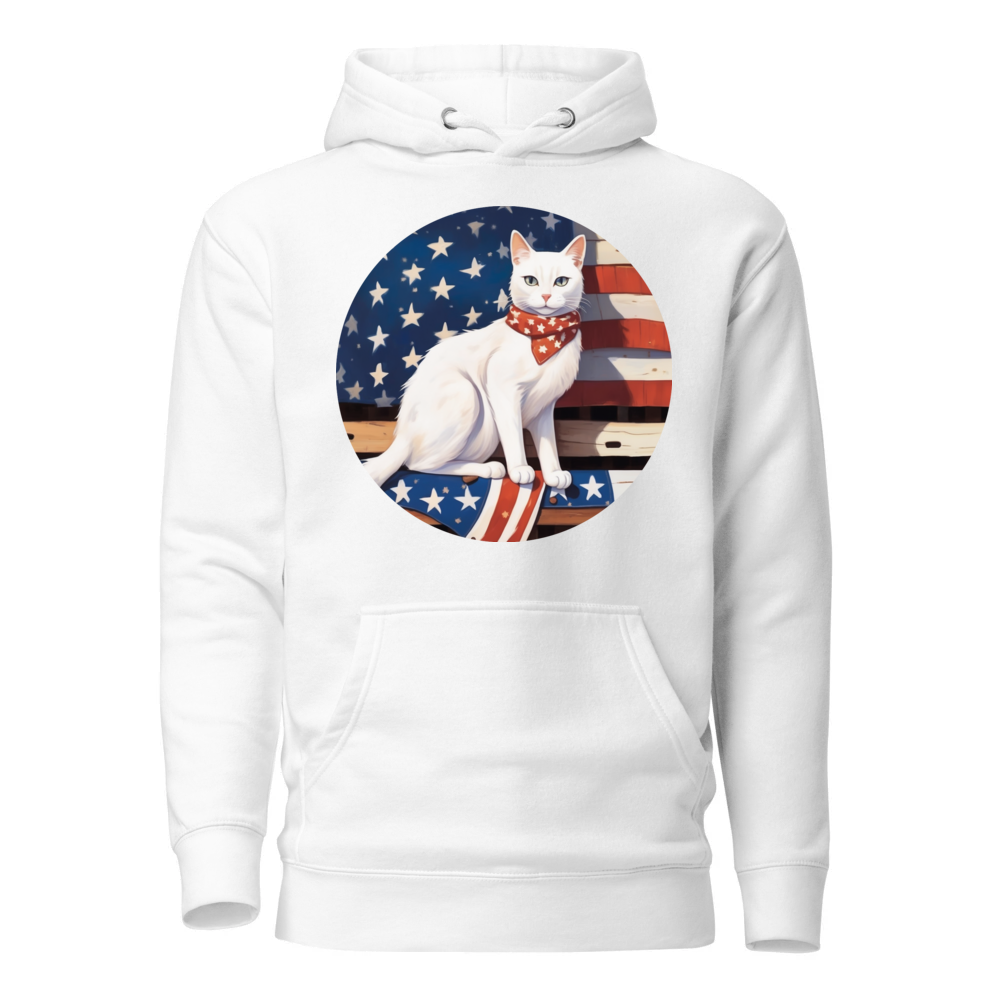 PugMug Custom White Companion Cat Hoodie