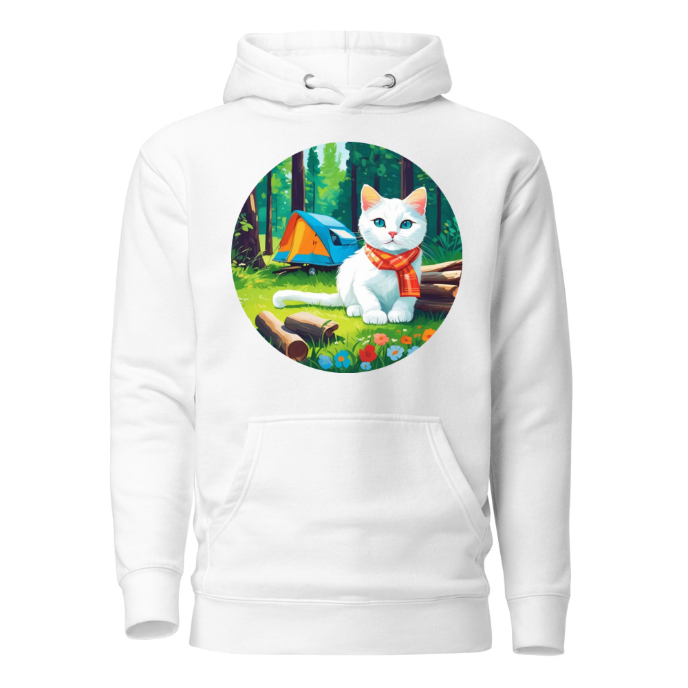 PugMug Custom White Companion Cat Hoodie
