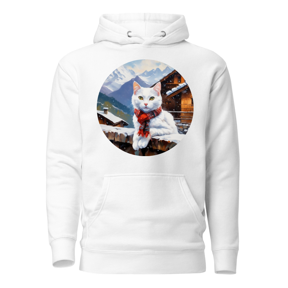 PugMug Custom White Companion Cat Hoodie