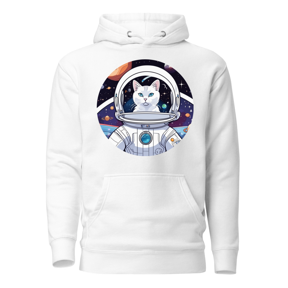 PugMug Custom White Companion Cat Hoodie