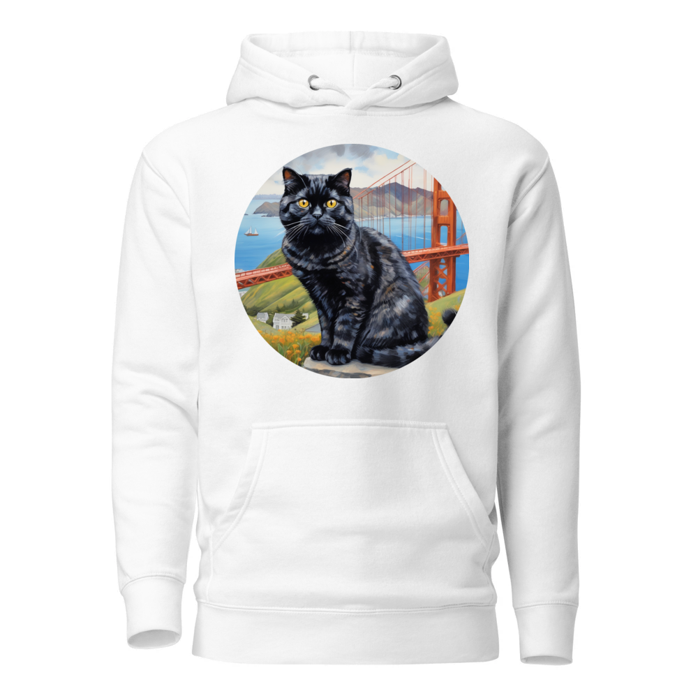 PugMug Custom Black Scottish Fold Cat Hoodie