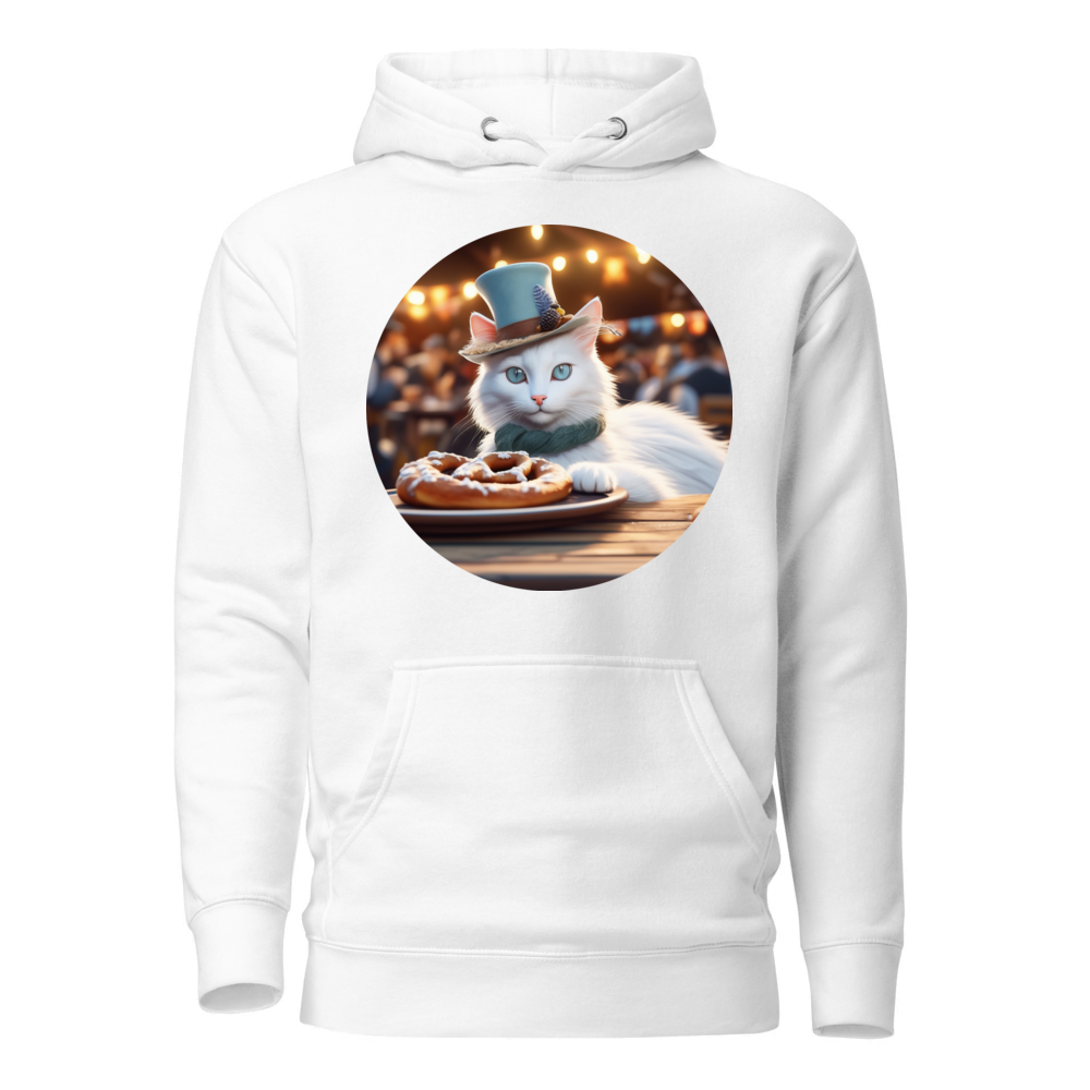 PugMug Custom White Companion Cat Hoodie