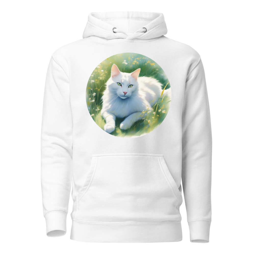 PugMug Custom White Companion Cat Hoodie