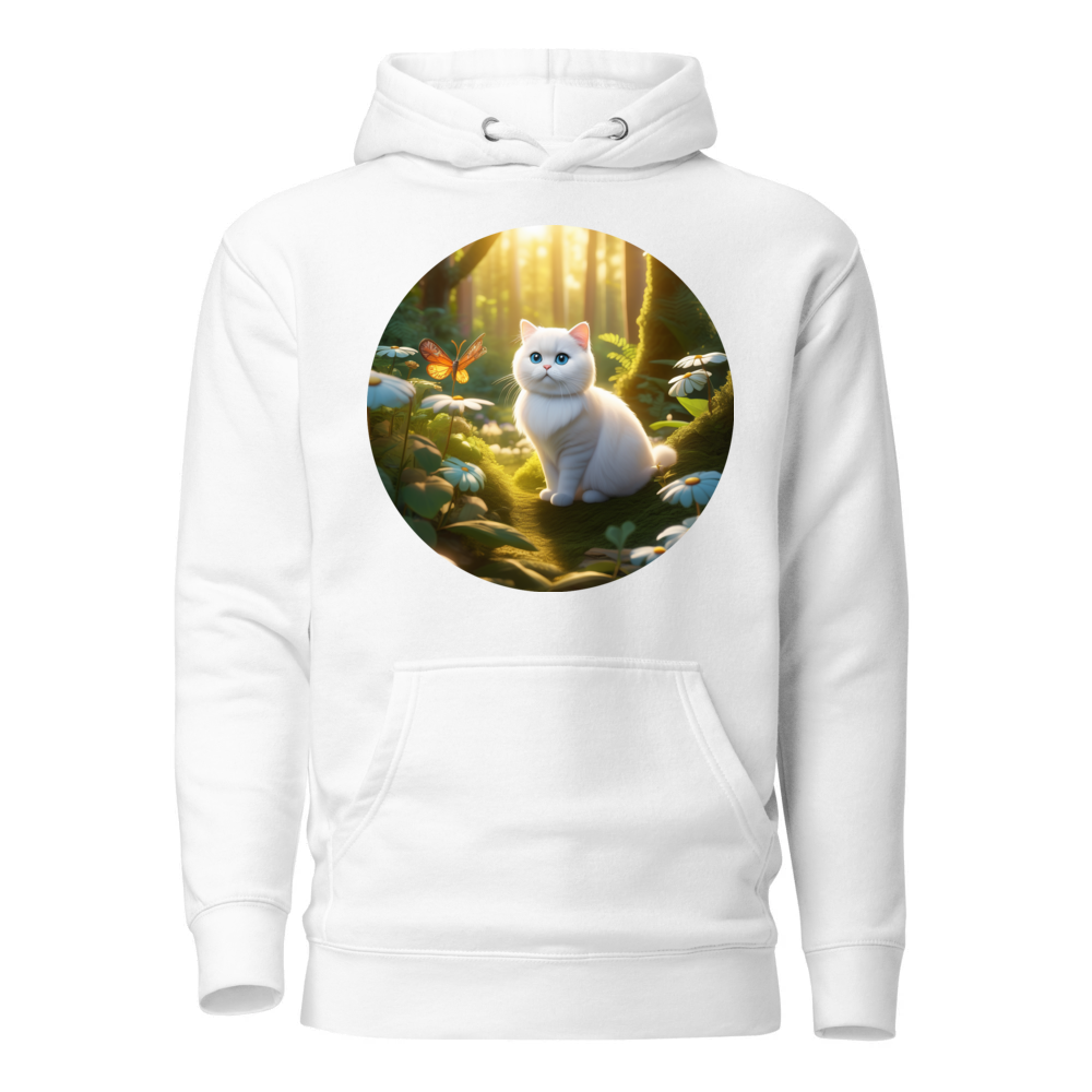 PugMug Custom White Scottish Fold Cat Hoodie