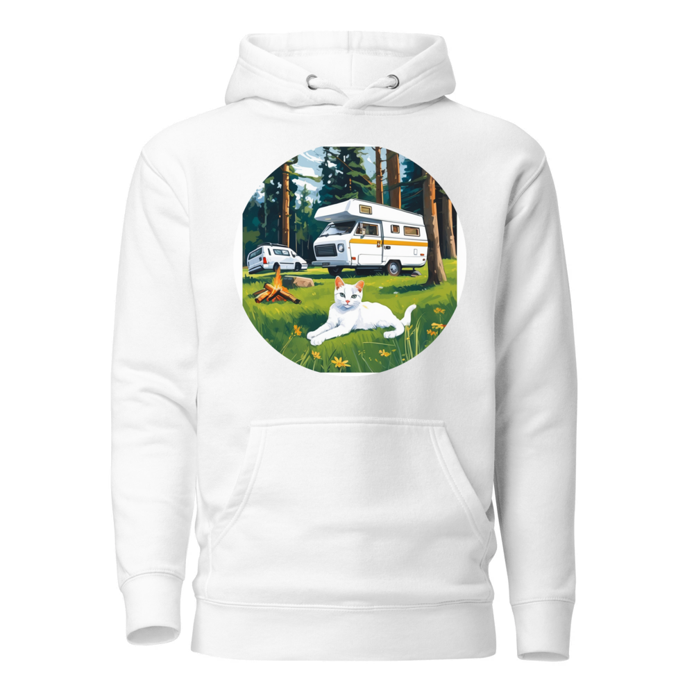 PugMug Custom White Companion Cat Hoodie