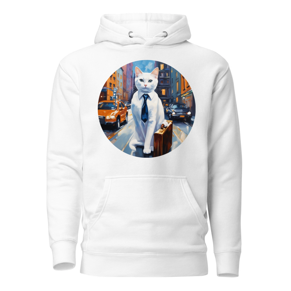 PugMug Custom White Companion Cat Hoodie